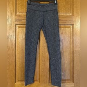 Athleta Girl L/12 School Day Ribbed Tight Dark Heather Gray Side Pockets Jogger